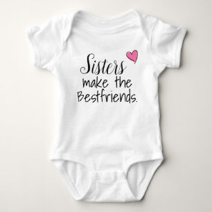Body Para Bebê Irmãs fazem os melhores amigos