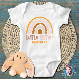Body Para Bebê Irmãzinha Nome Personalizado Cute Arco-íris