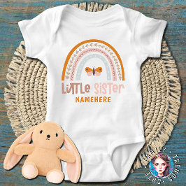 Body Para Bebê Irmãzinha Nome Personalizado Cute Arco-íris