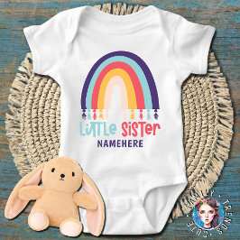 Body Para Bebê Irmãzinha Nome Personalizado Lindo Arco-íris