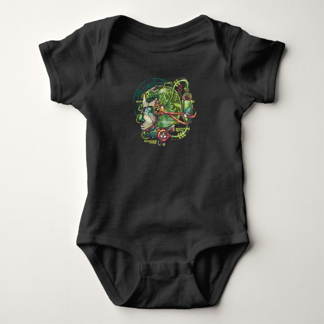 Body Para Bebê IRobot ficar verde (Frente)