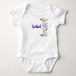 Body Para Bebê Isabel, Nome Com Vida Selvagem Australiana,