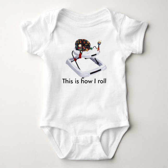 Body Para Bebê Isto é como eu rolo o bebê (Frente)