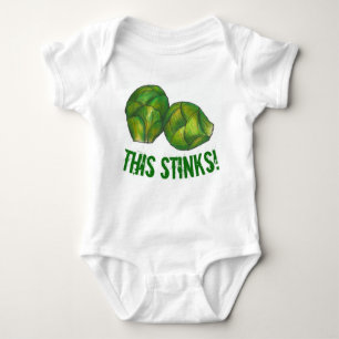 Body Para Bebê Isto É Uma Cheira! Stinky Green Brusts Veggie