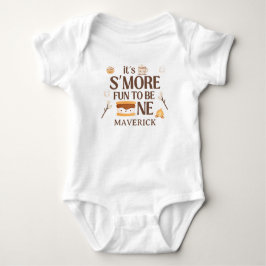 Body Para Bebê It's S'more Fun to Be One Kids 1st Birthday 