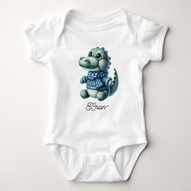 Body Para Bebê Jacaré Fofo (Frente)