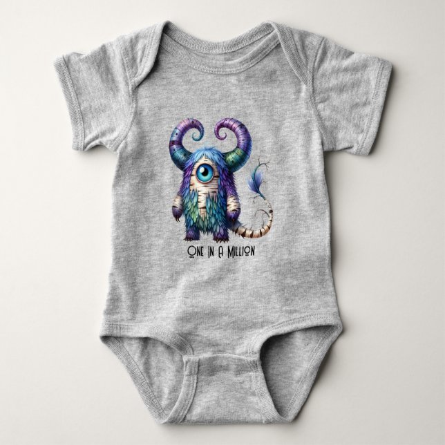 Body Para Bebê Jack - Monstro De Olhos Únicos (Frente)