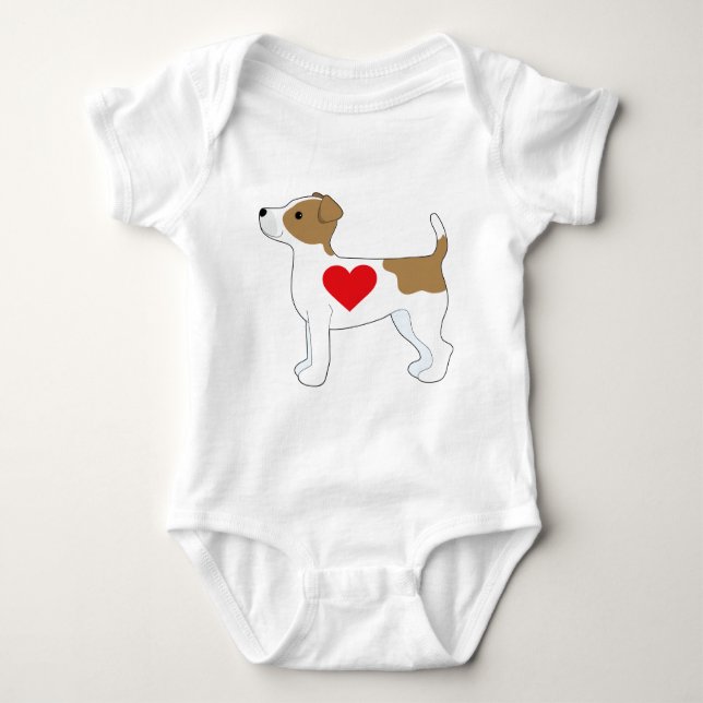 Body Para Bebê Jack Russell Terrier (Frente)