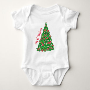Body Para Bebê Jack Russell Terrier Dog Silhouket Árvore de Natal