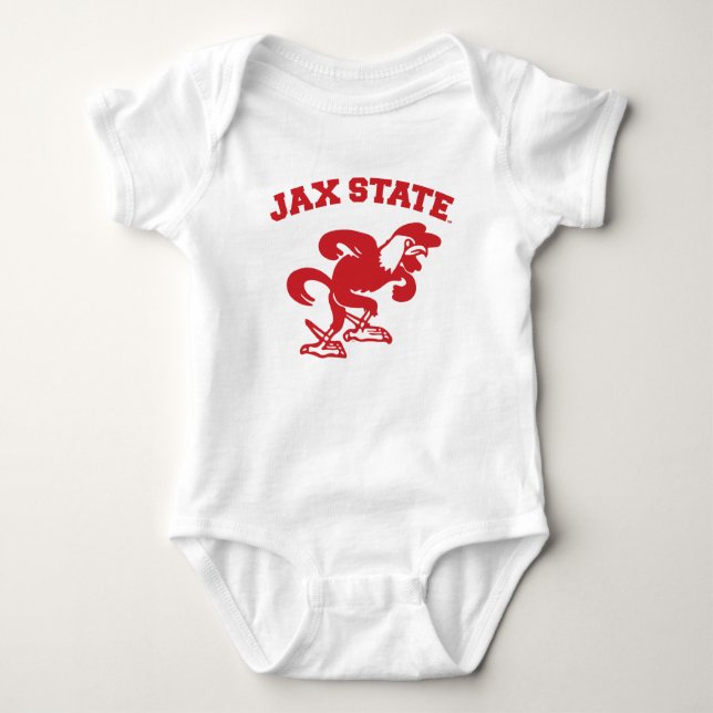 Body Para Bebê Jacksonville State University JAX State Gamecocks (Frente)