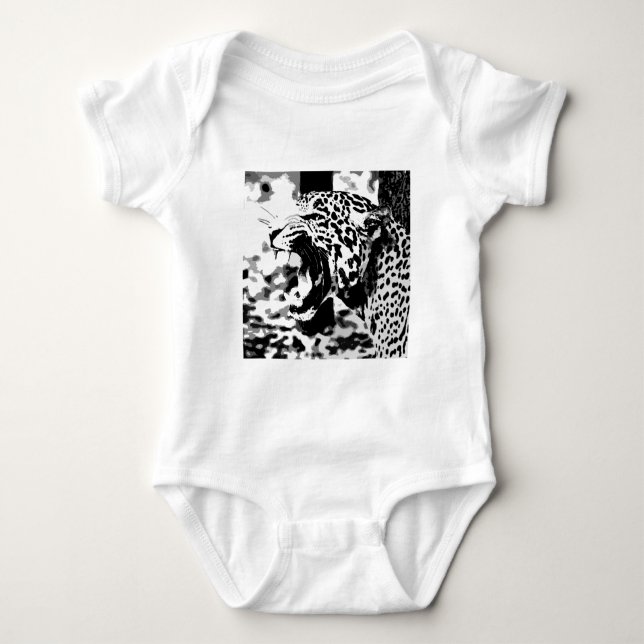 Body Para Bebê Jaguar Rugindo (Frente)
