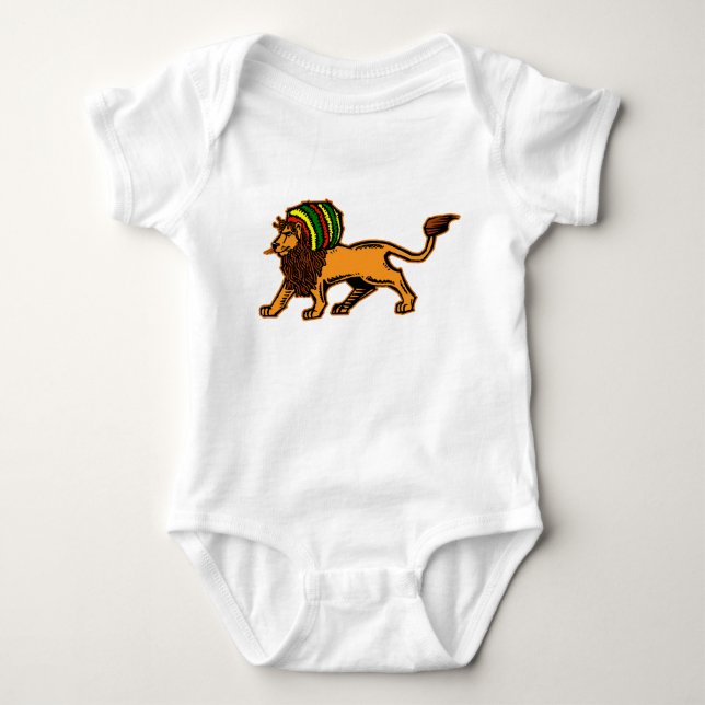 Body Para Bebê Jah King Rasta Lion (Frente)