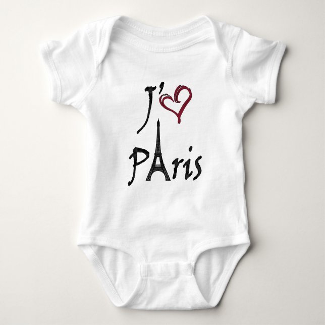 Body Para Bebê j'aime Paris (Frente)