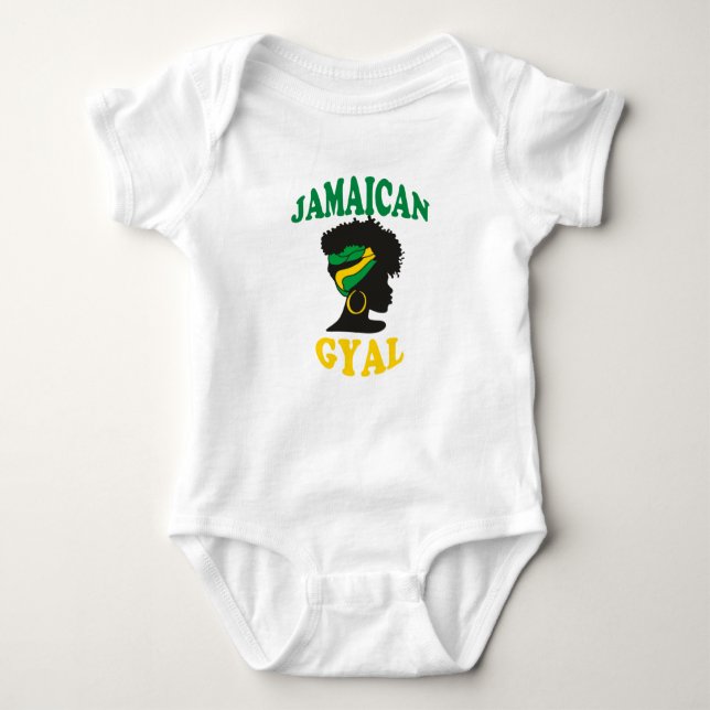 Body Para Bebê Jamaican Gyal Baby Bodycase (Frente)