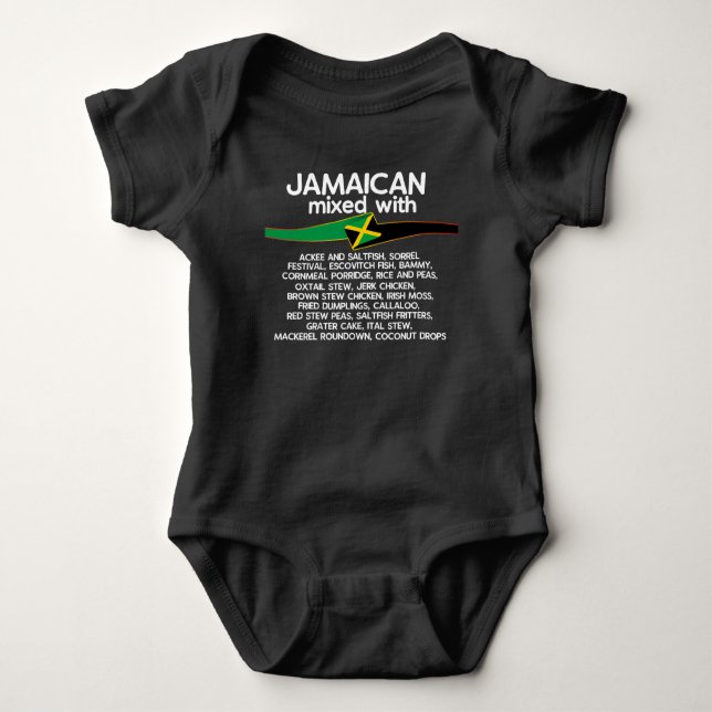 Body Para Bebê Jamaicano Misturado com Jamaica Proud Group Matchi (Frente)