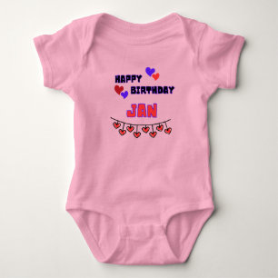 Body Para Bebê Janeiro Aniversário Bebê Roupa