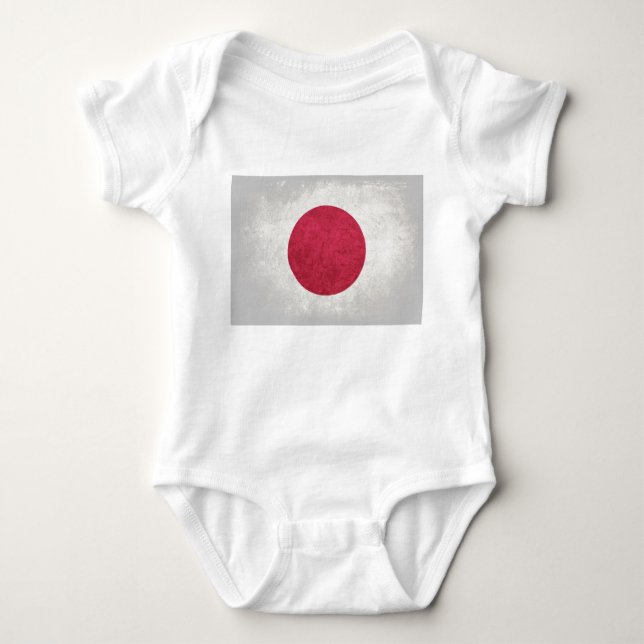 Body Para Bebê Japão; Bandeira Japonesa (Frente)