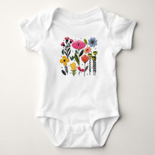 Body Para Bebê Jardim Colorido