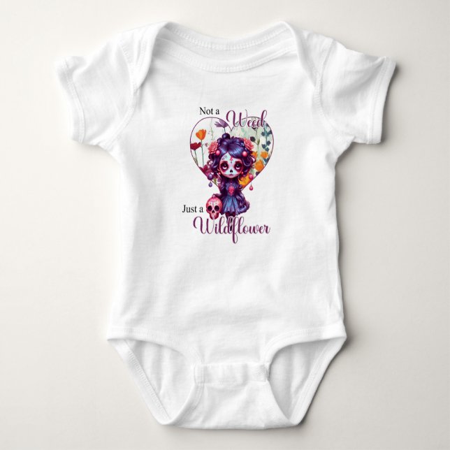 Body Para Bebê Jardim Roxo Blooming (Frente)