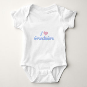 Body Para Bebê Je "coeur" Grandmère
