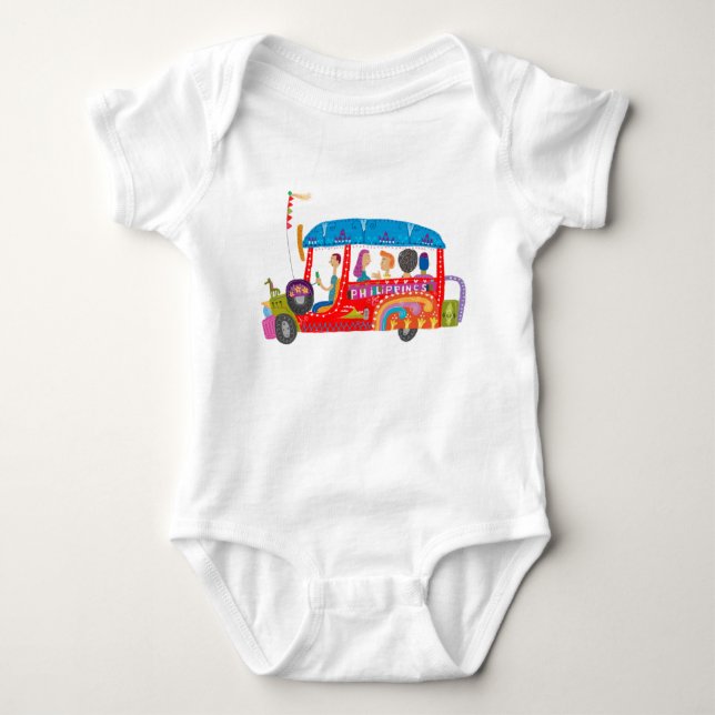 Body Para Bebê Jeepney Filipina (Frente)