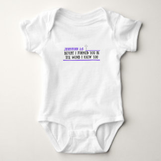 Body Para Bebê Jeremiah 1:5 Criança Cristã Boneca Um Pedaço