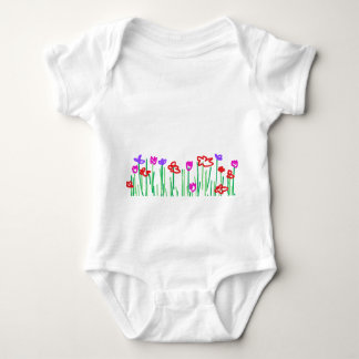Body Para Bebê Jersey body flowers