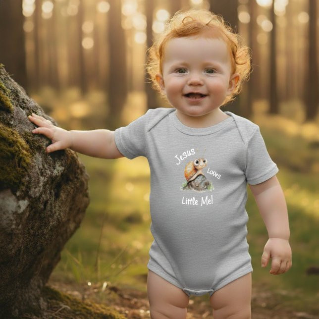 Body Para Bebê Jesus Ama Me Pequeno Olhos Grandes Caracol Menino  (Criador carregado)
