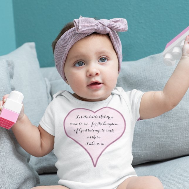 Body Para Bebê Jesus deixe as crianças virem Luke 18:16 (Criador carregado)