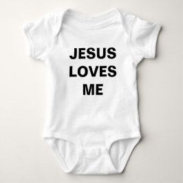 Body Para Bebê "Jesus me ama" Bebê Jersey Bodycase