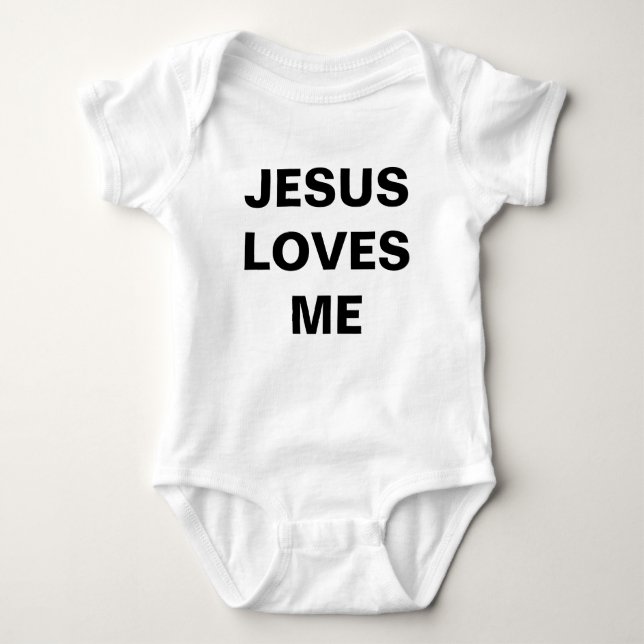 Body Para Bebê "Jesus me ama" Bebê Jersey Bodycase (Frente)
