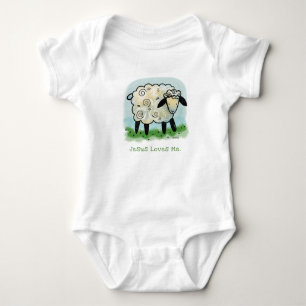 Body Para Bebê Jesus Me Ama, Pequeno Carneiro Onsie