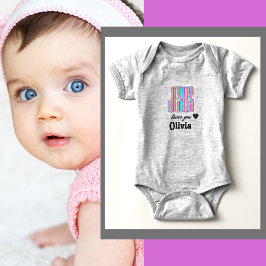 Body Para Bebê Jesus Personalizado Te Ama Olivia Bebê Roupa