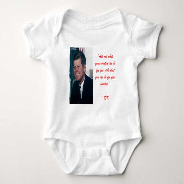 Body Para Bebê JFK & Citação Peçam Não (Frente)