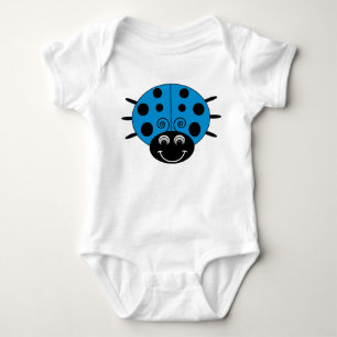 Body Para Bebê Joaninha azul