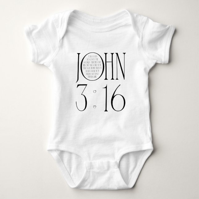 Body Para Bebê João 3:16 (Frente)