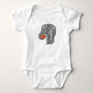 Body Para Bebê Jogador de basquete de elefante