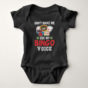 Body Para Bebê Jogador de Bingo Engraçado Casino Gambler Bingo V
