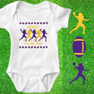 Body Para Bebê Jogador de futebol de fã Dourado Roxo