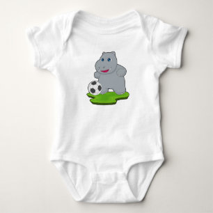 Body Para Bebê Jogador de futebol do Hippo
