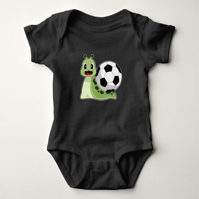 Body Para Bebê Jogador de futebol do Snail (Frente)