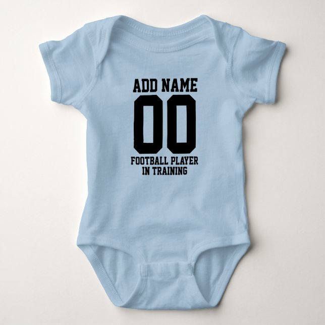 Body Para Bebê Jogador de futebol personalizado em treinamento (Frente)