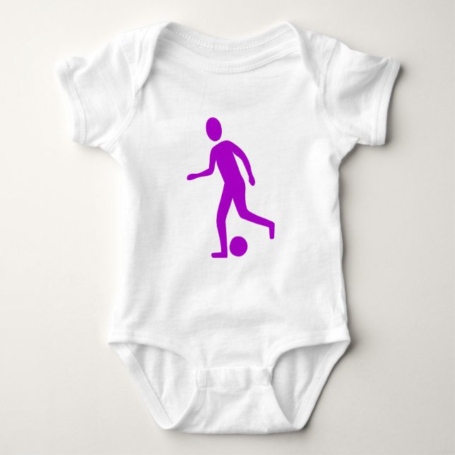 Body Para Bebê Jogador de futebol - Roxo (Frente)
