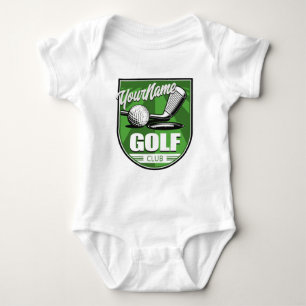 Body Para Bebê Jogador de Golfe Personalizado