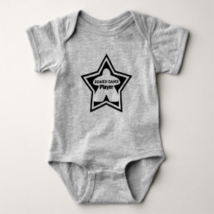 Body Para Bebê Jogador de jogos do conselho Black Frame Baby Shir