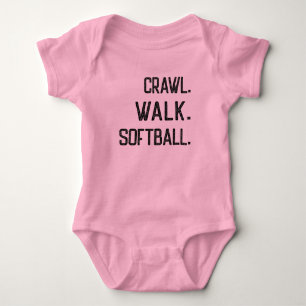 Body Para Bebê Jogador de Softball Futuro em Caminho de Rastreame