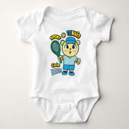 Body Para Bebê Jogador de ténis urso