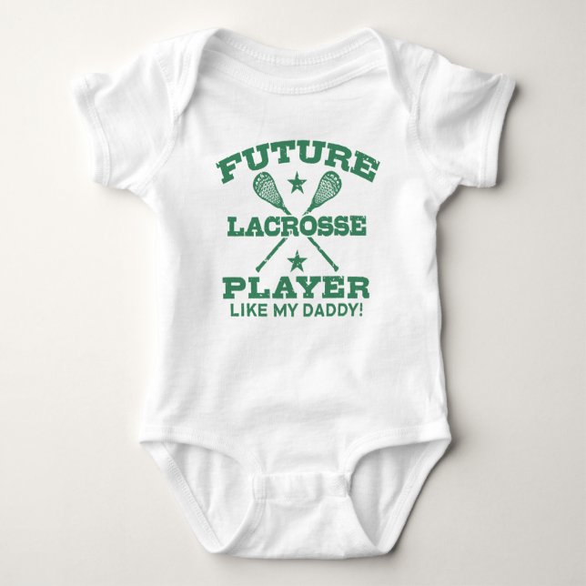 Body Para Bebê Jogador Futuro De Lacrosse Como Meu Pai (Frente)