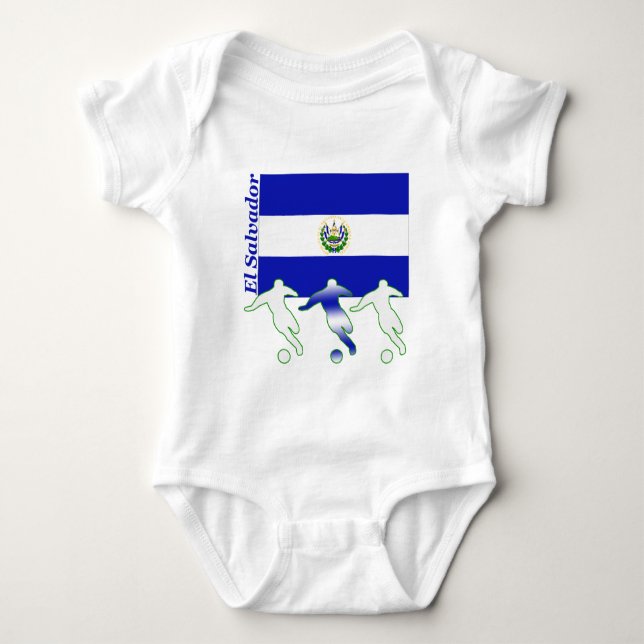 Body Para Bebê Jogadores de futebol - El Salvador (Frente)