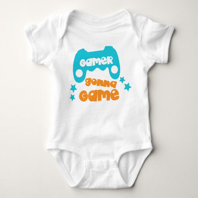 Body Para Bebê Jogo Gamer Gonna, Jogo de Vídeo, Joystick, Joypad (Frente)